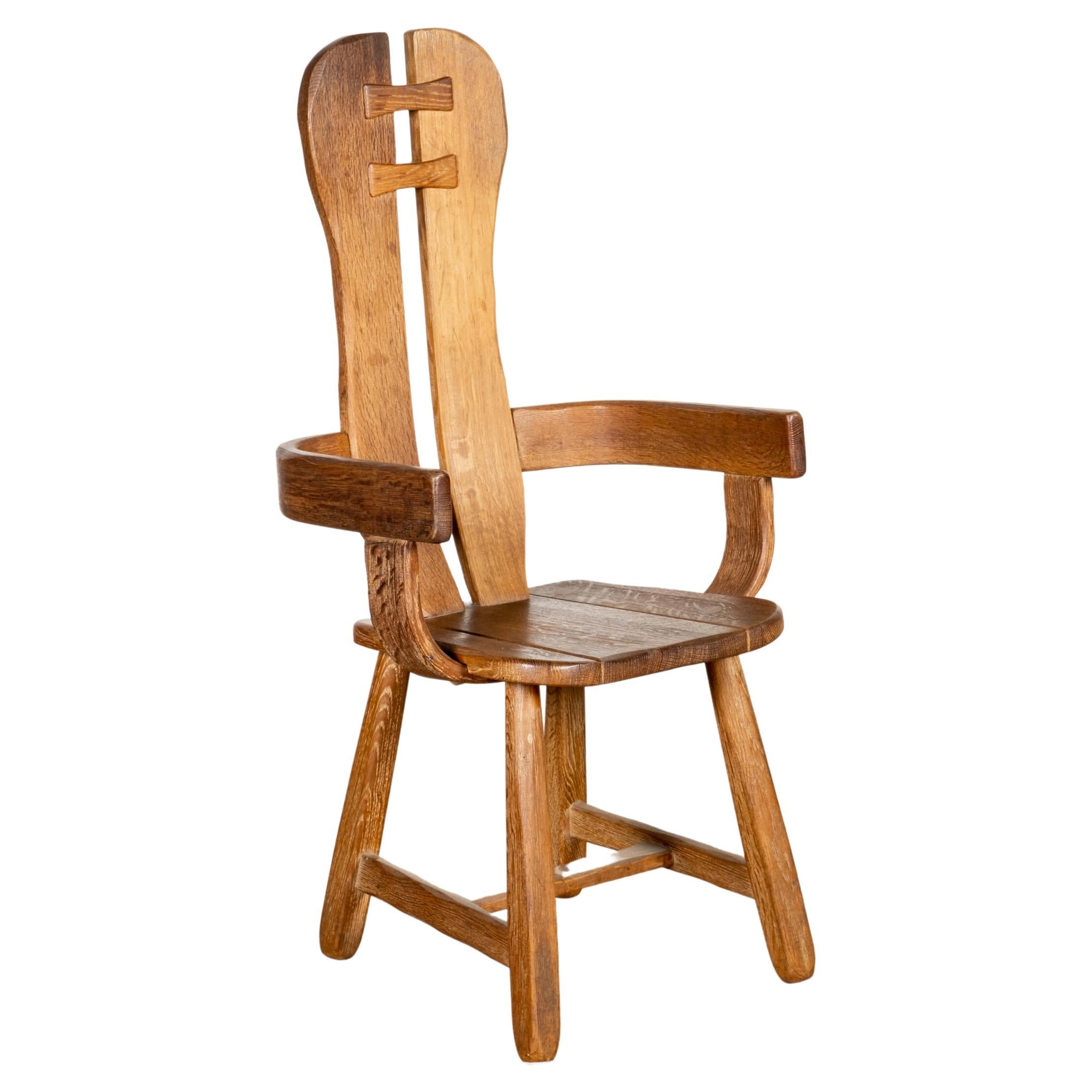 Set of 6 Brutalist De Puydt Chairs For Sale
