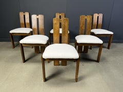 Set of 6 Brutalist dining chairs, 1960s