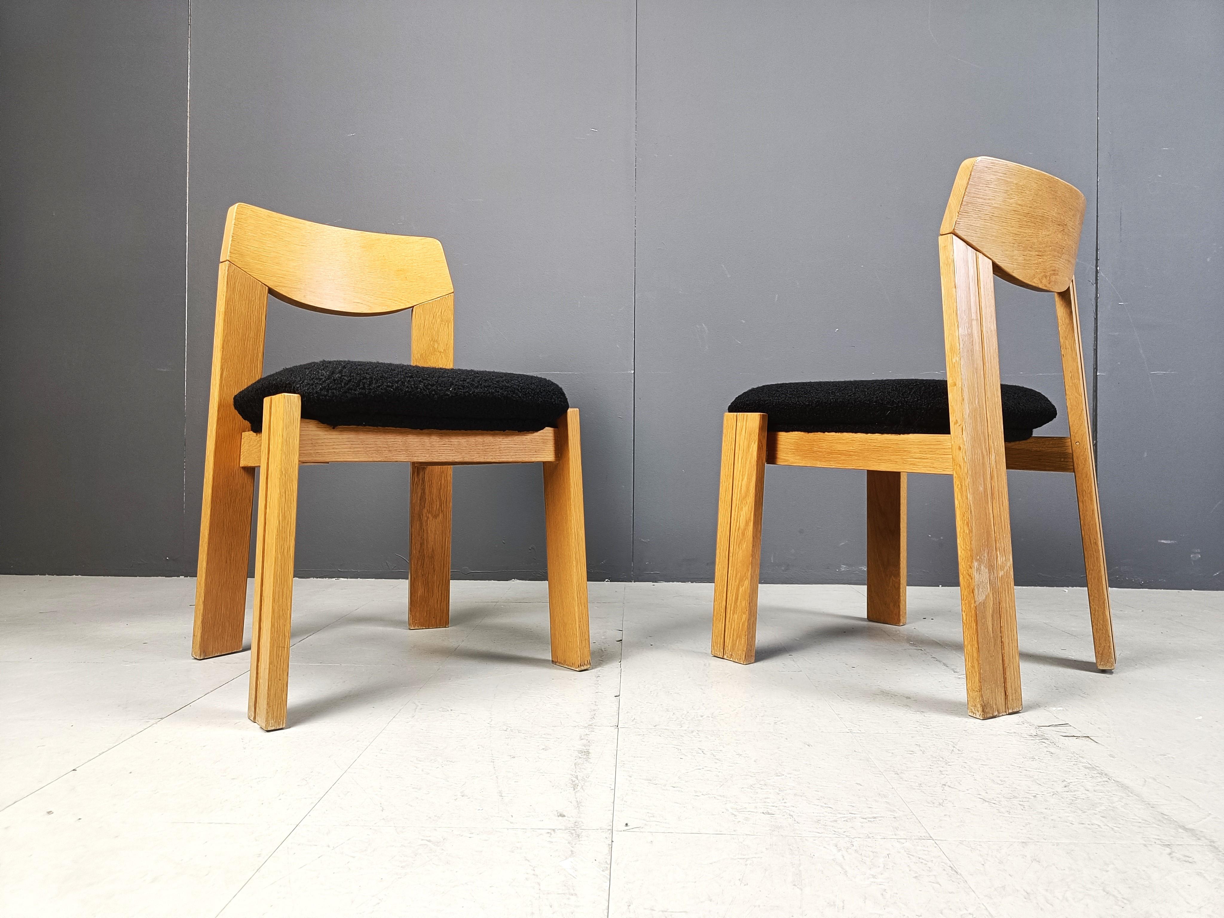 Set di 6 sedie da pranzo brutaliste, anni '70 in vendita 2