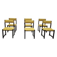 Ensemble de 6 chaises de salle à manger brutalistes par Emiel Veranneman pour Decoene, 1970