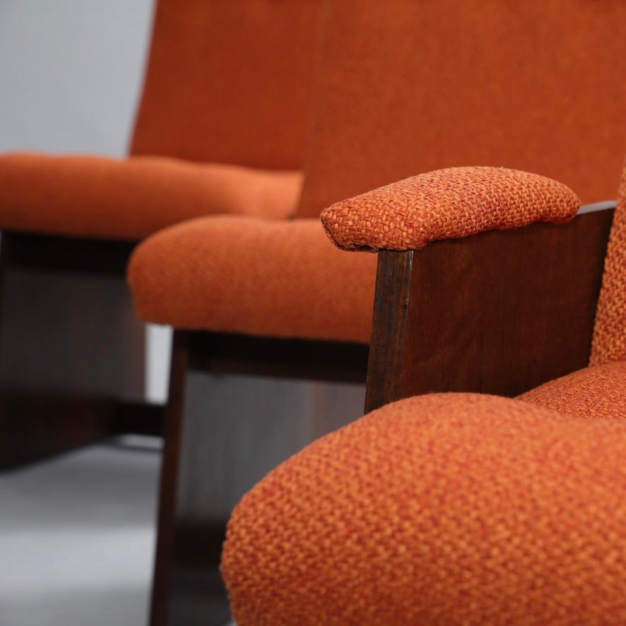 American Set of 6 Brutalist Dining Chairs by Lane For Sale