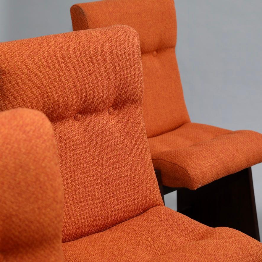 Set of 6 Brutalist Dining Chairs by Lane For Sale 1