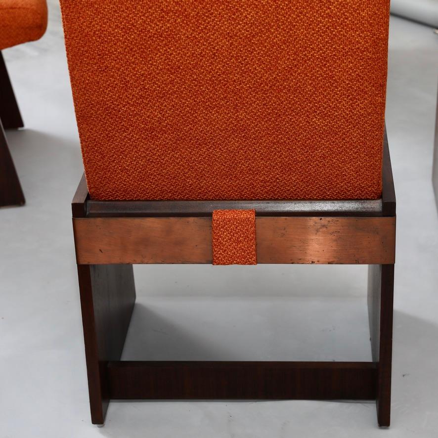 Set of 6 Brutalist Dining Chairs by Lane For Sale 2