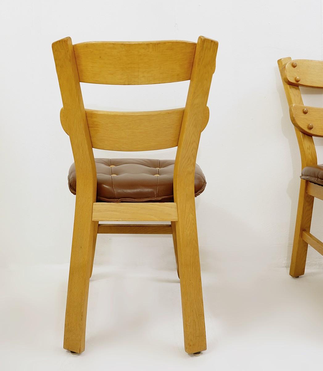 Set of 6 Brutalist Style Chairs, circa 1970 In Good Condition In Brussels , BE