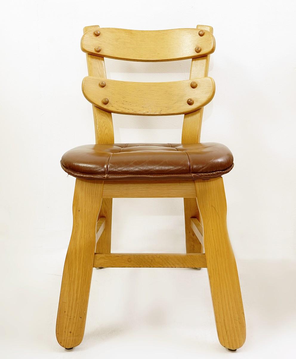 Set of 6 Brutalist Style Chairs, circa 1970 1