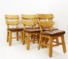 Set of 6 Brutalist Style Chairs, circa 1970