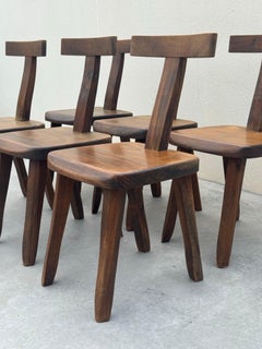 Set di 6 sedie brutaliste a "T" di Olavi Hanninen, Mikko Nupponen Edizione Anni '70