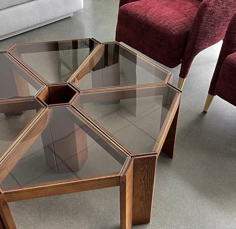 Set of 6 Bunching Modular Coffee Tables in the Style of Frattini at 1stDibs