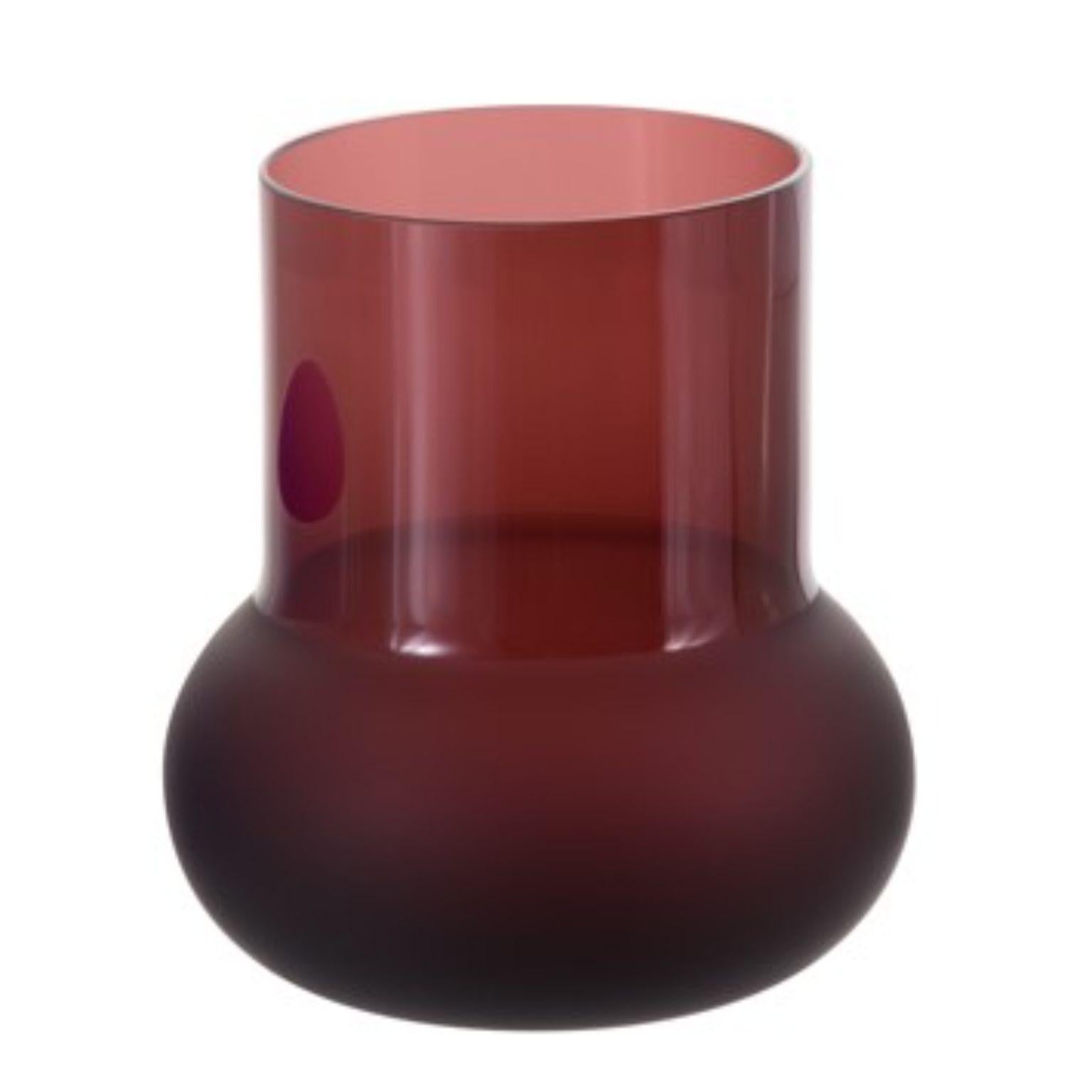 Post-Modern Set of 6 Burgundy Glasses by Pulpo For Sale