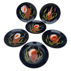 Set of 6 Butter Pats Henriot Quimper, circa 1930