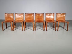 Ensemble de 6 chaises CAB 412 de Mario Bellini pour Cassina, 1970