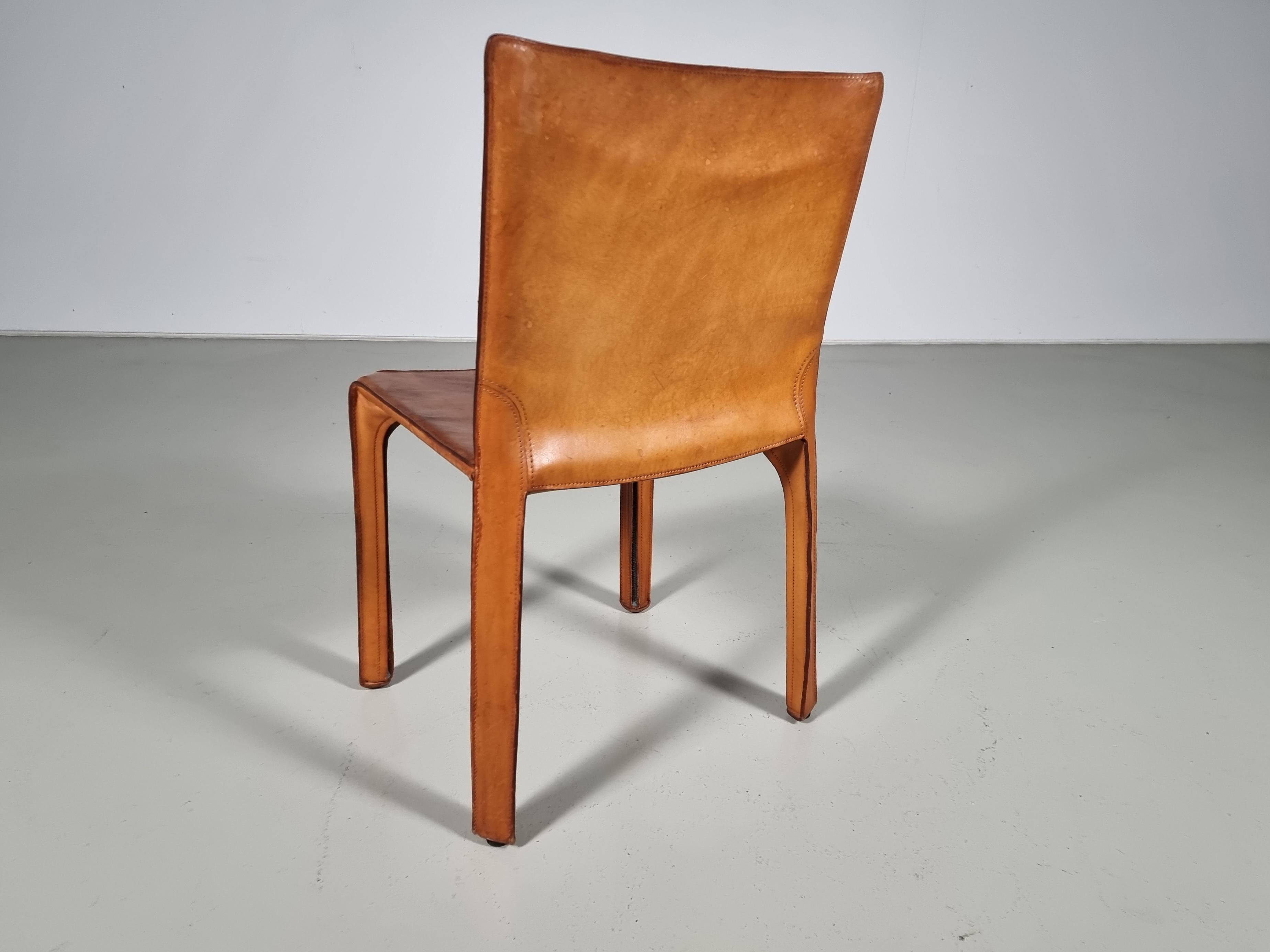 Set of 6 CAB 412 Chairs by Mario Bellini for Cassina, 1970s 2