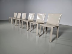 Set of 6 CAB 412 Chairs by Mario Bellini for Cassina, 1980