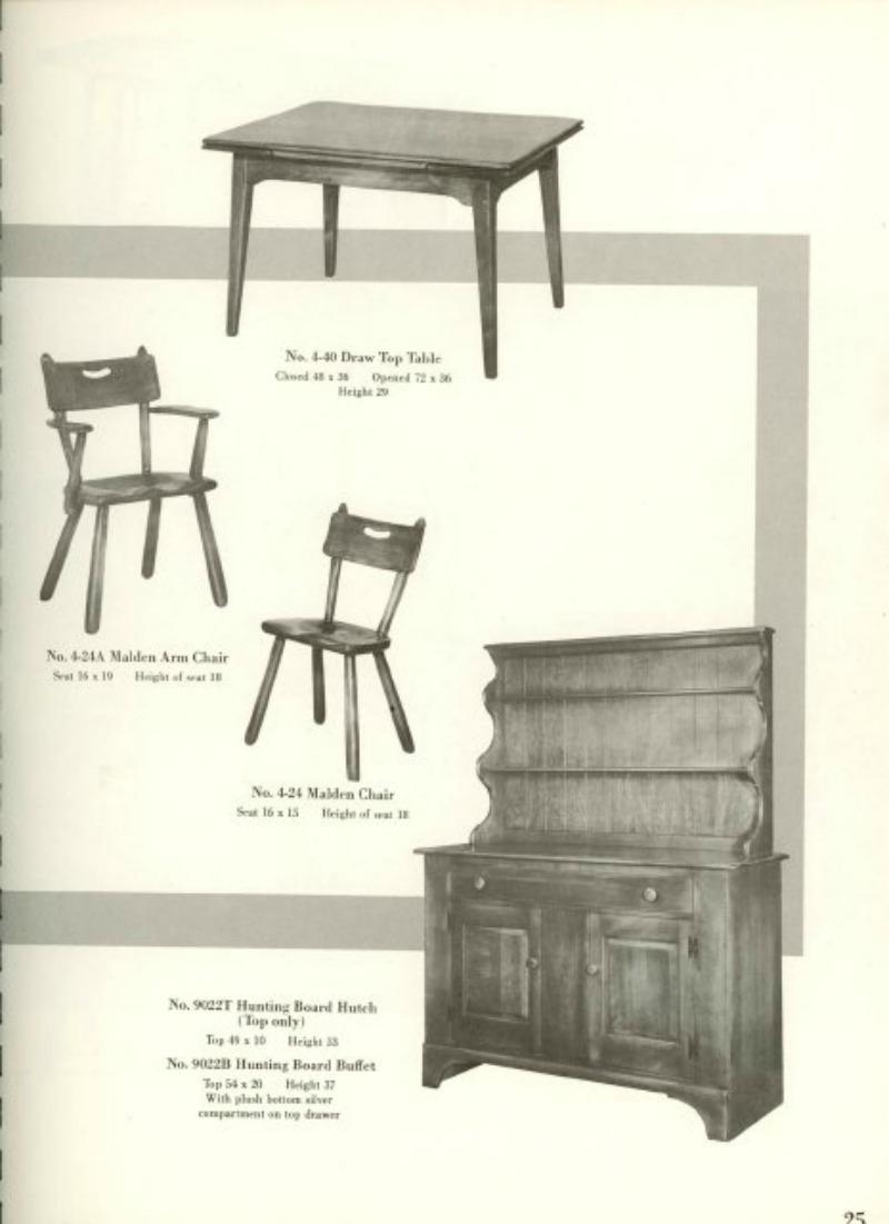 Set of 6 California Studio Craft Primitive Wood Dining Chairs 1
