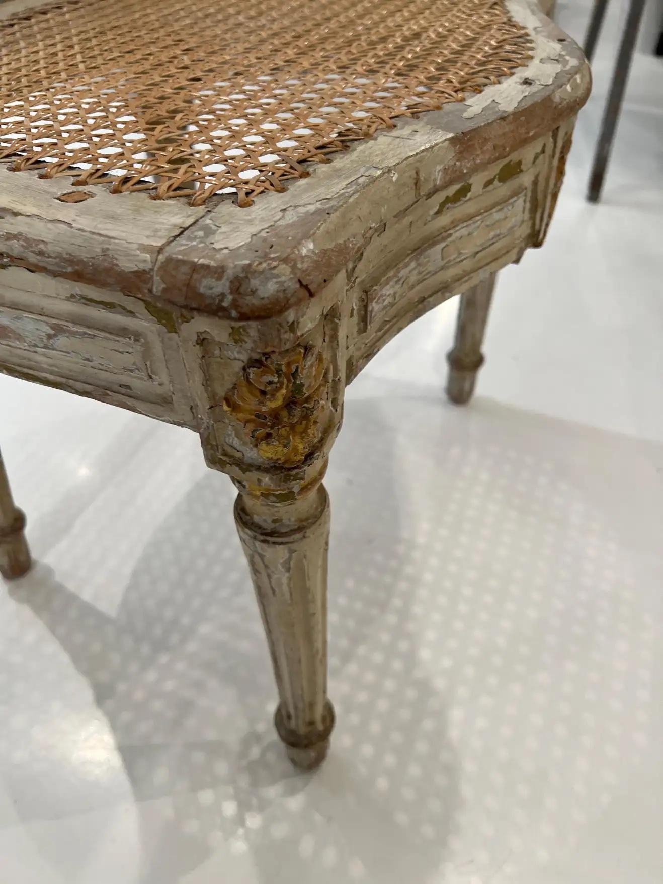 Set of 6 Caned Chairs, 18th Century Louis XVI For Sale 5
