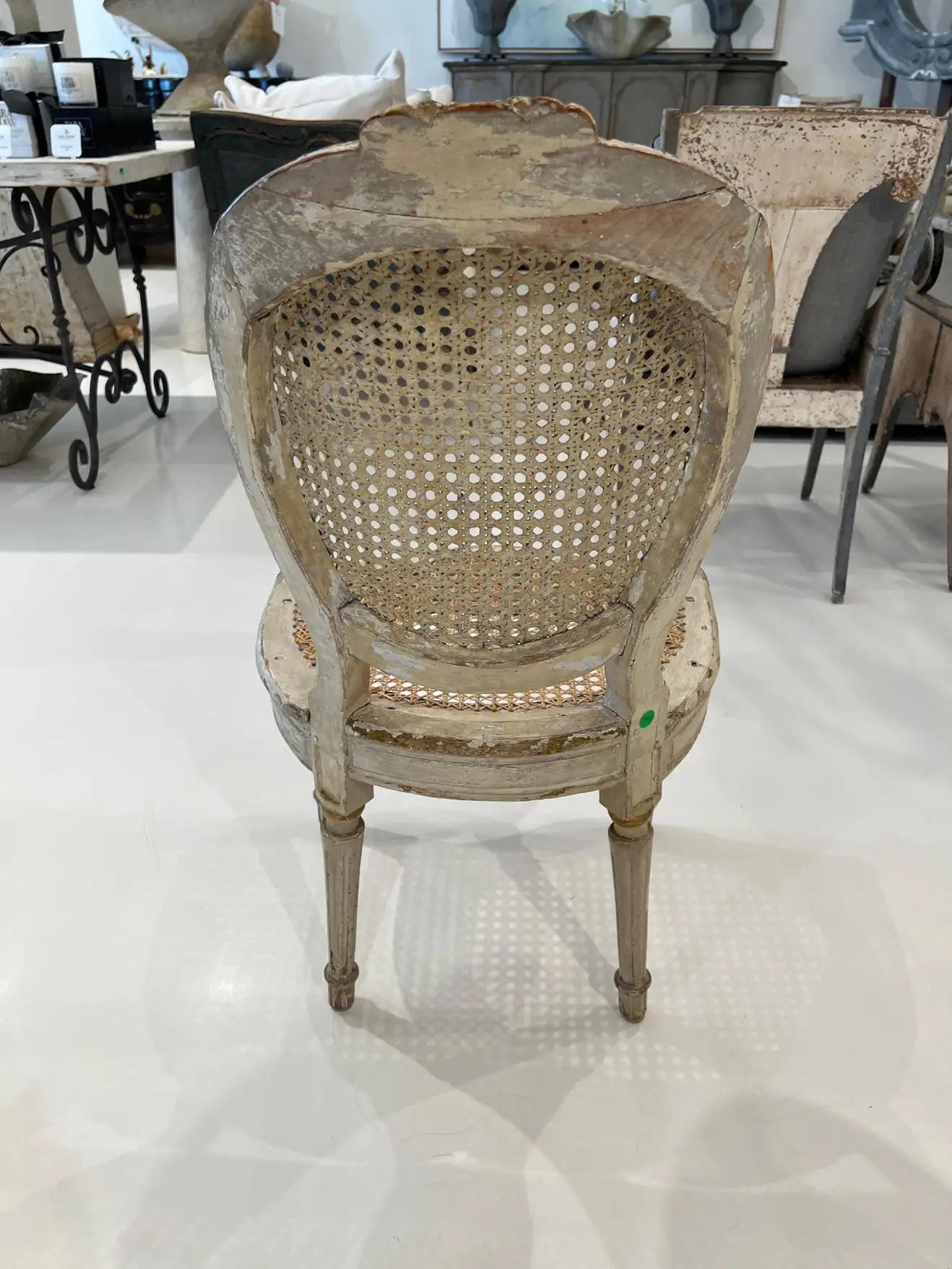 Set of 6 Caned Chairs, 18th Century Louis XVI For Sale 3