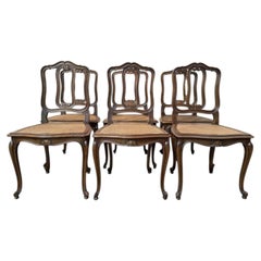 Set of 6 caned chairs in Venetian style - Louis XV