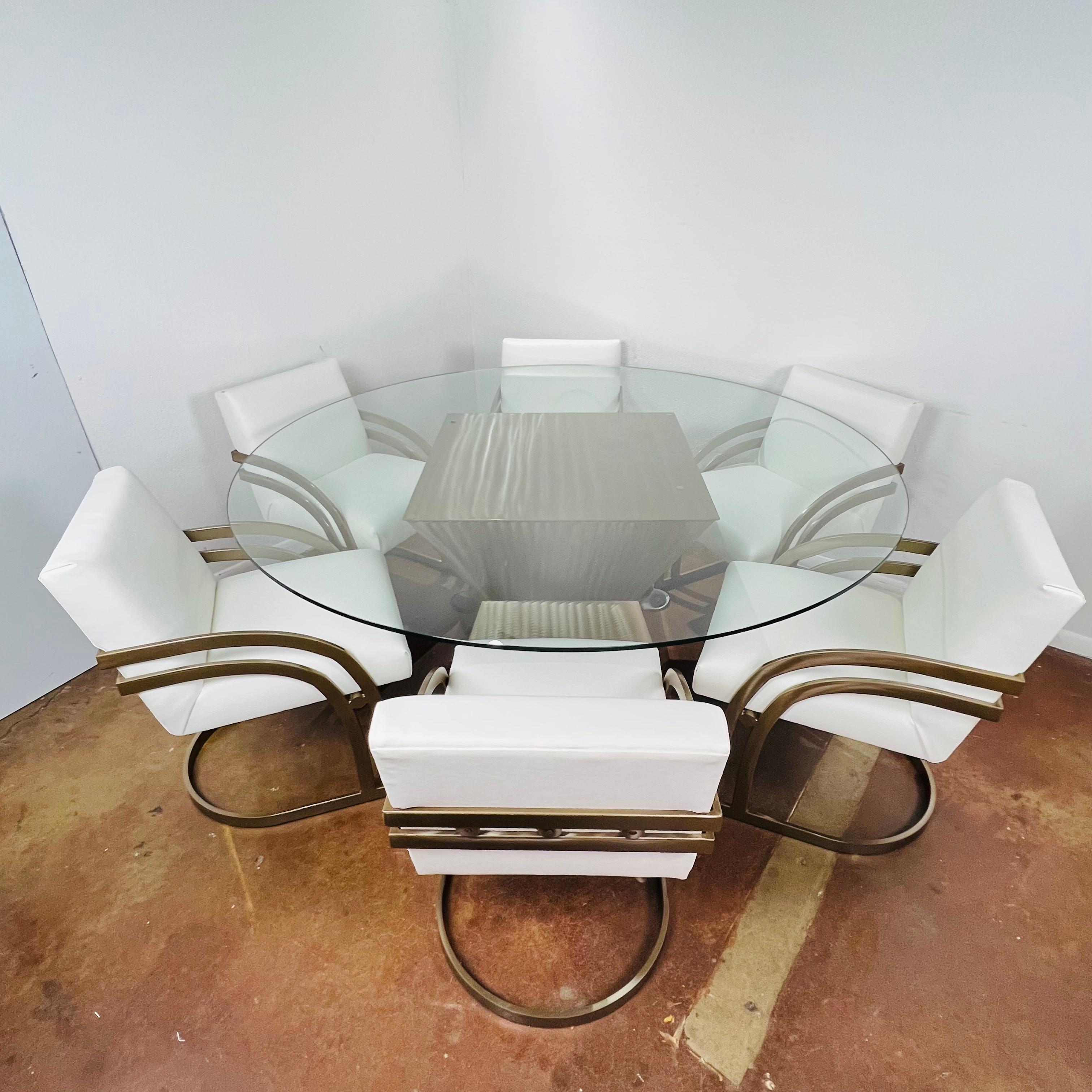 Set of 6 Cantilever Chairs in the Style of Milo Baughman 9