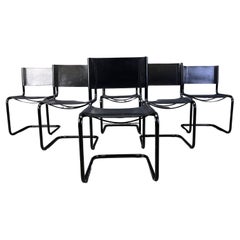 Set of 6 cantilever dining chairs 1980s