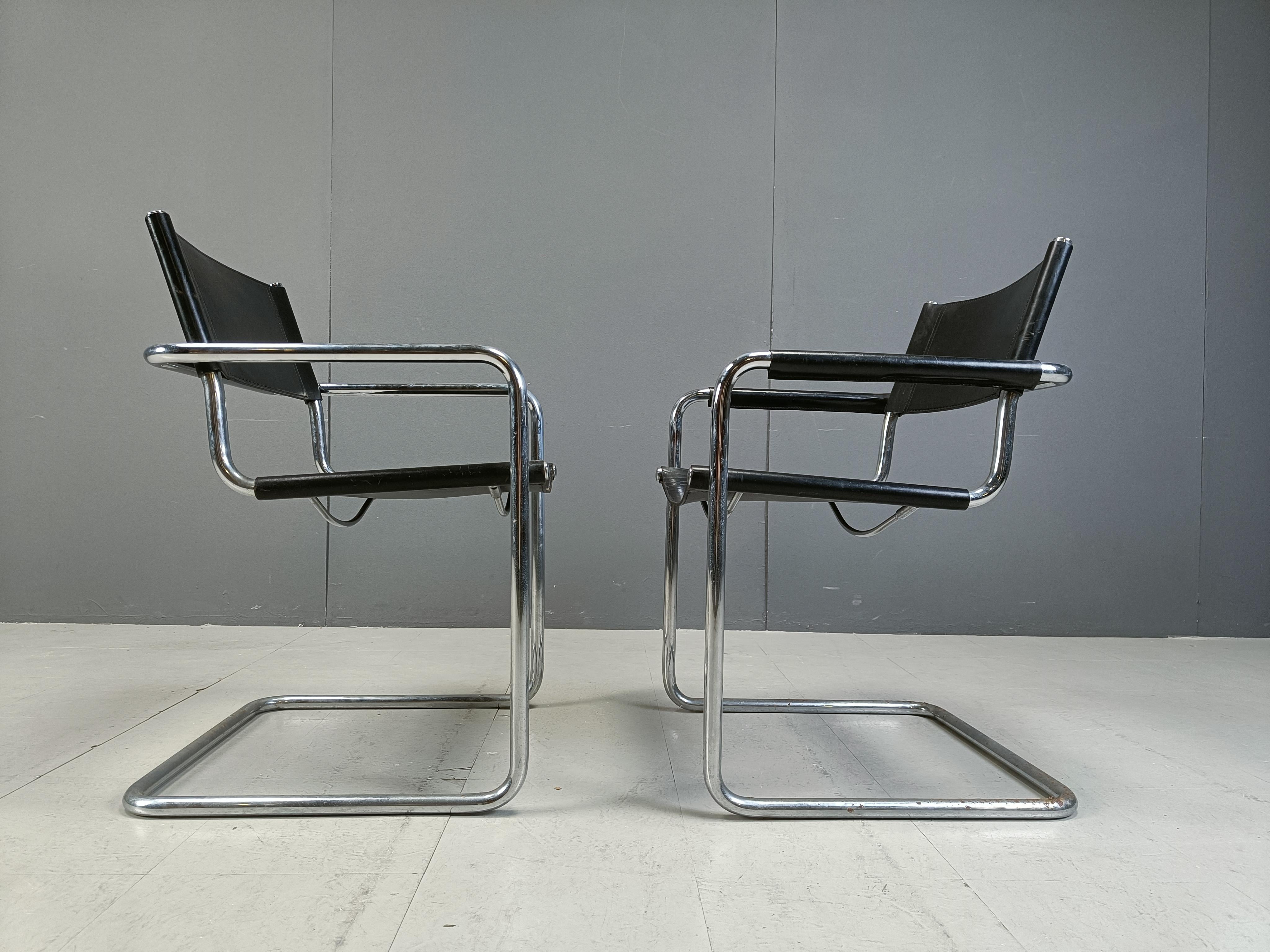 Set of 6 Cantilever dining chairs by Linea Veam, 1980s 6