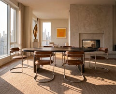 Set of 6 Cantilever Dining Chairs 'FF' by Friends & Founders, Leather and Chrome