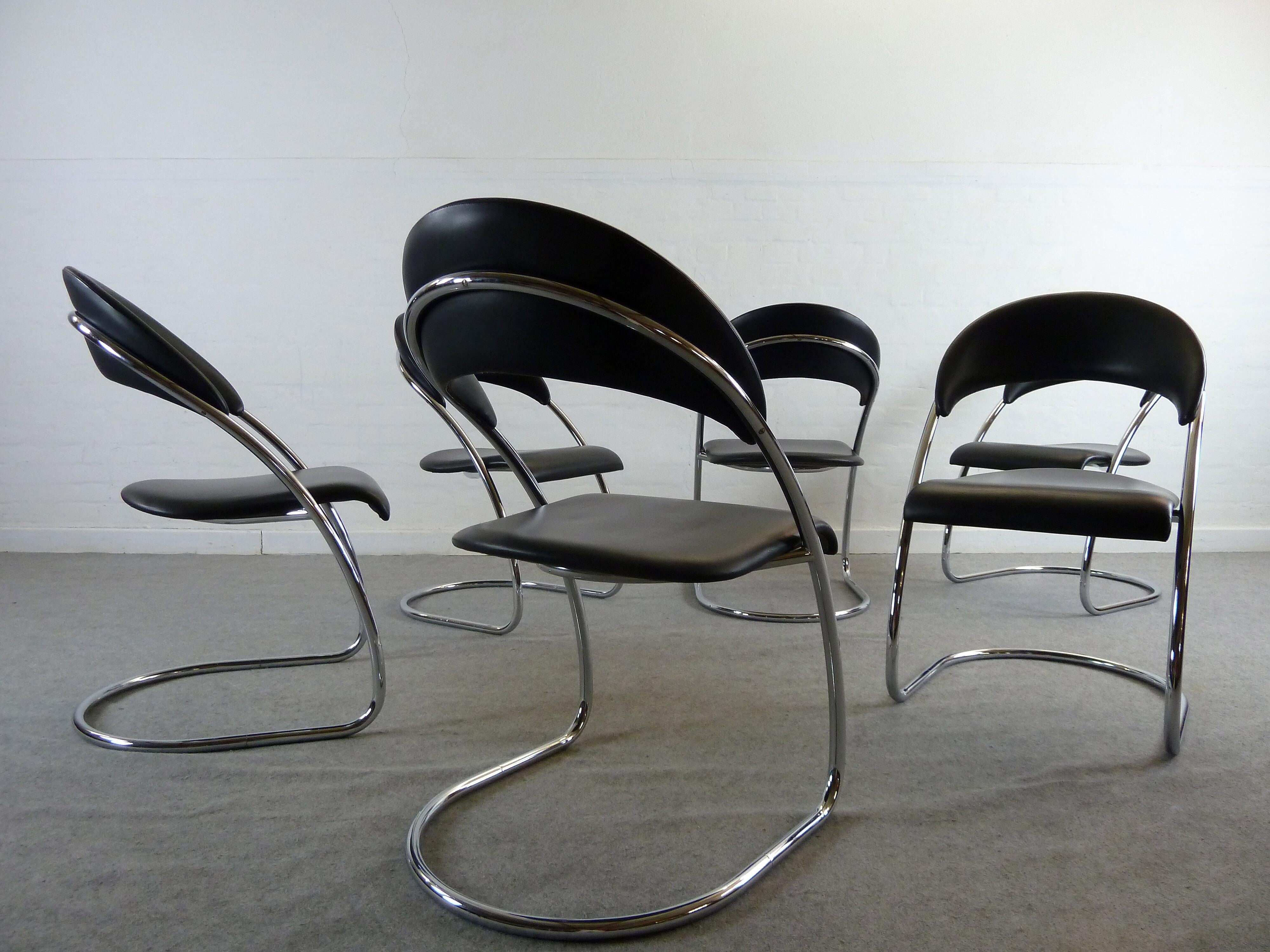 Set di 6 sedie a sbalzo Thonet Bauhaus Modello ST14 Hans Luckhardt in vendita 5