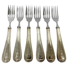 Set Of 6 Carlyle Hotel Fish Forks