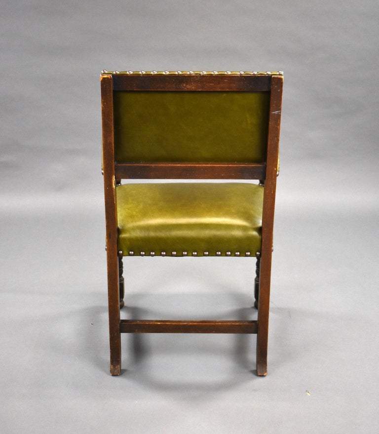 Set of 6 Carolean Style Oak Dining Chairs For Sale at 1stDibs