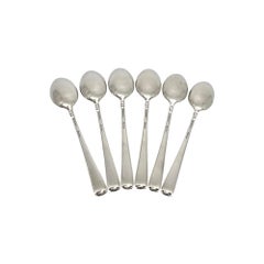 Set of 6 Cartier Marie Louise Sterling Silver Demitasse Spoons w/Mono #19264