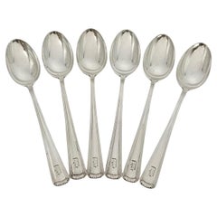Set of 6 Cartier Marie Louise Sterling Silver Demitasse Spoons w/Mono #19264