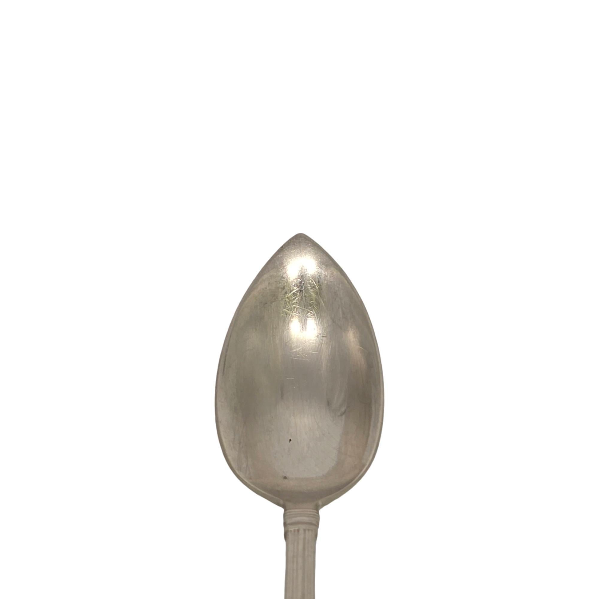 Set di 6 cucchiai da tavola Cartier Marie Louise in argento sterling con pompelmo e mono #19263 in vendita 1