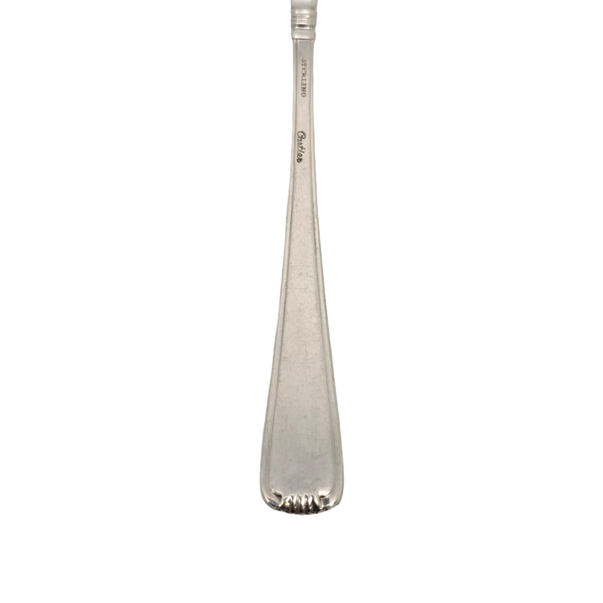 Set di 6 cucchiai da tavola Cartier Marie Louise in argento sterling con pompelmo e mono #19263 in vendita 2