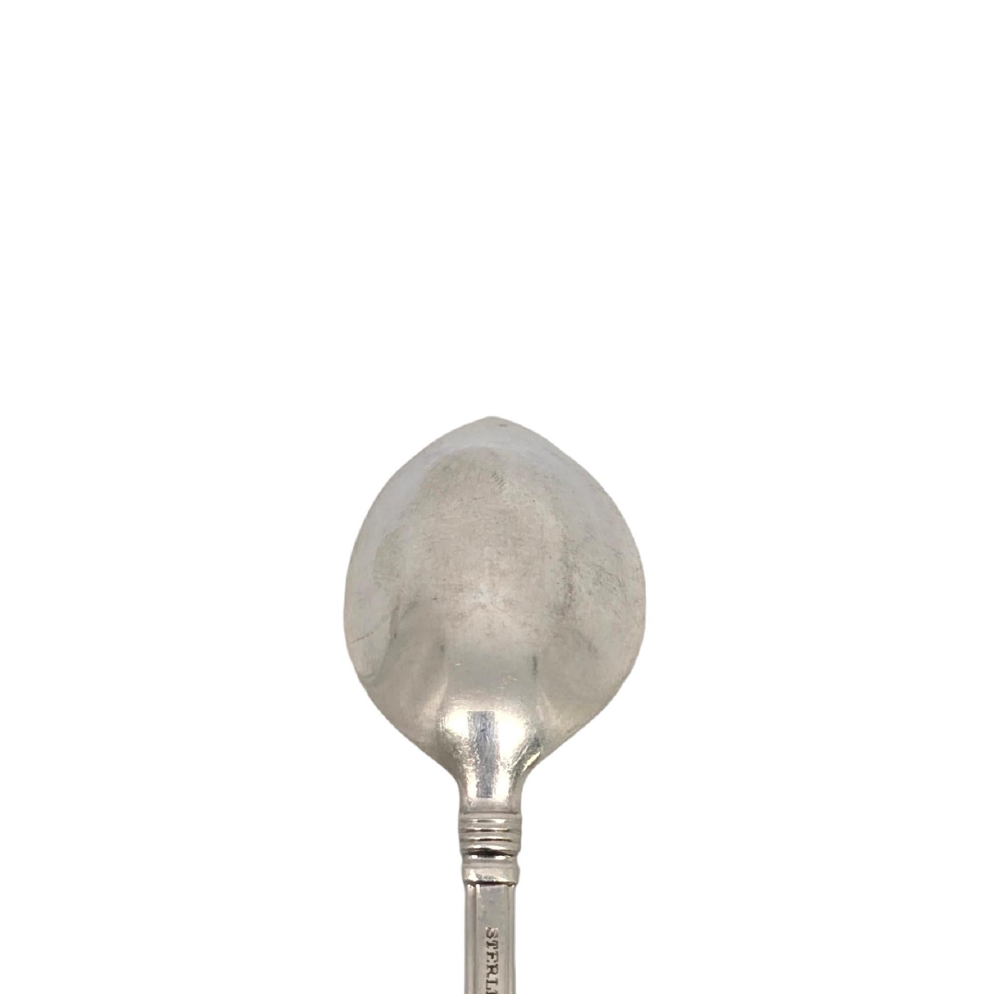 Set di 6 cucchiai da tavola Cartier Marie Louise in argento sterling con pompelmo e mono #19263 in vendita 3