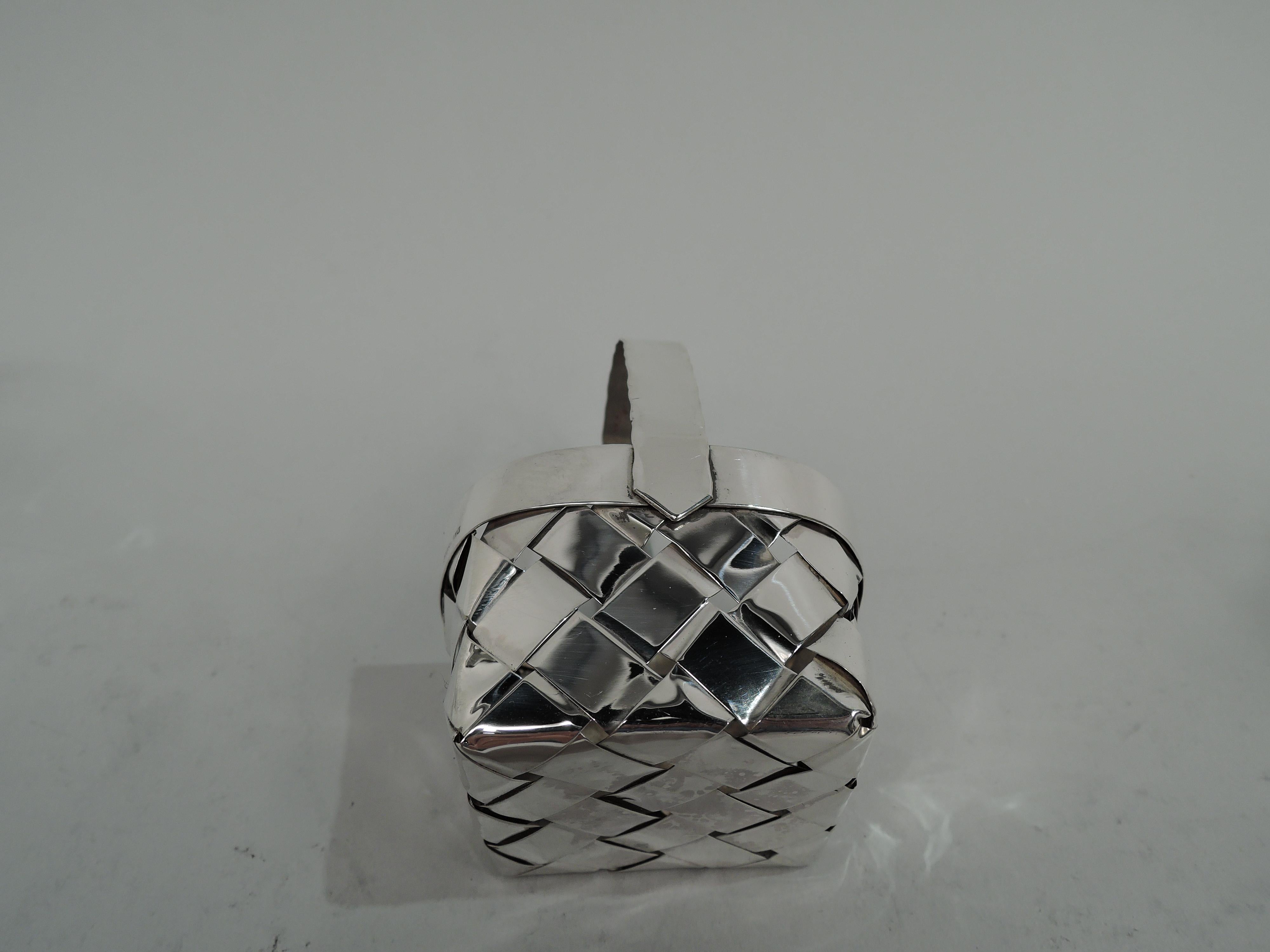 Set of 6 Cartier Small Splurge-Size Sterling Silver Baskets In Excellent Condition In New York, NY