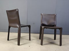 Set of 6 Cassina Cab Chairs by Mario Bellini, 1990s