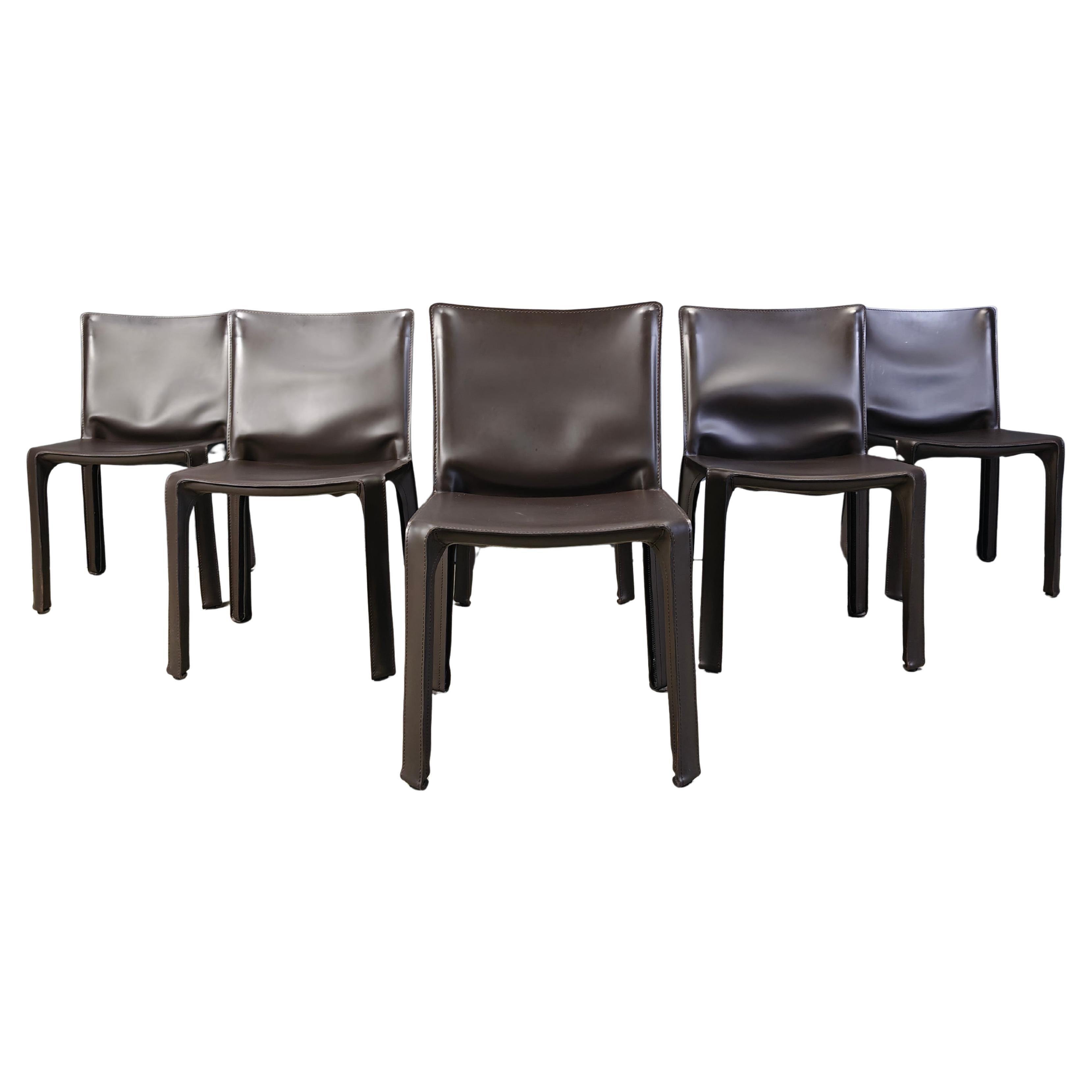 Satz von 6 Cassina Cab Stühlen von Mario Bellini, 1990er Jahre im Angebot