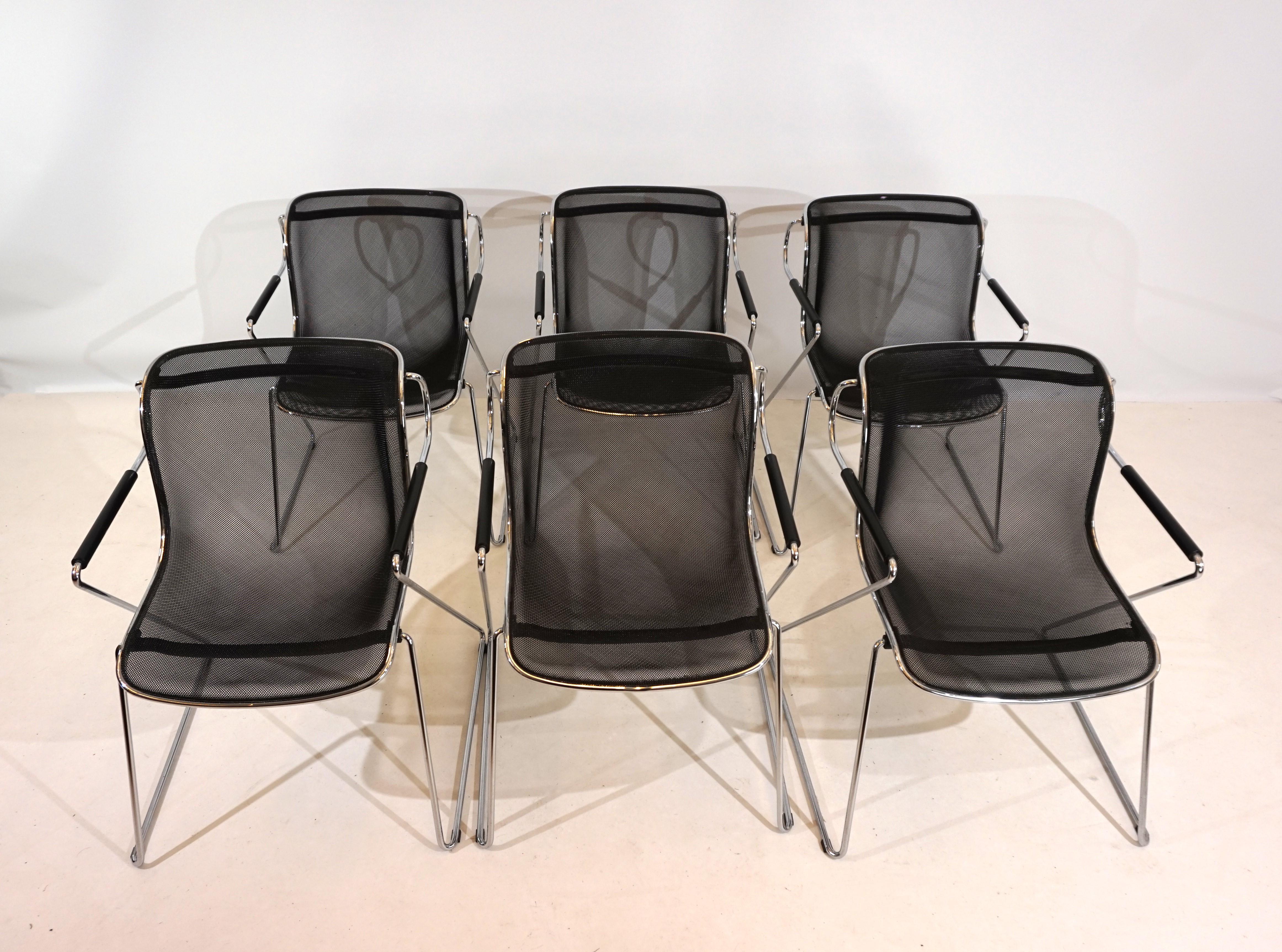 Set of 6 Castelli Penelope dining/conference chairs by Charles Pollock 5