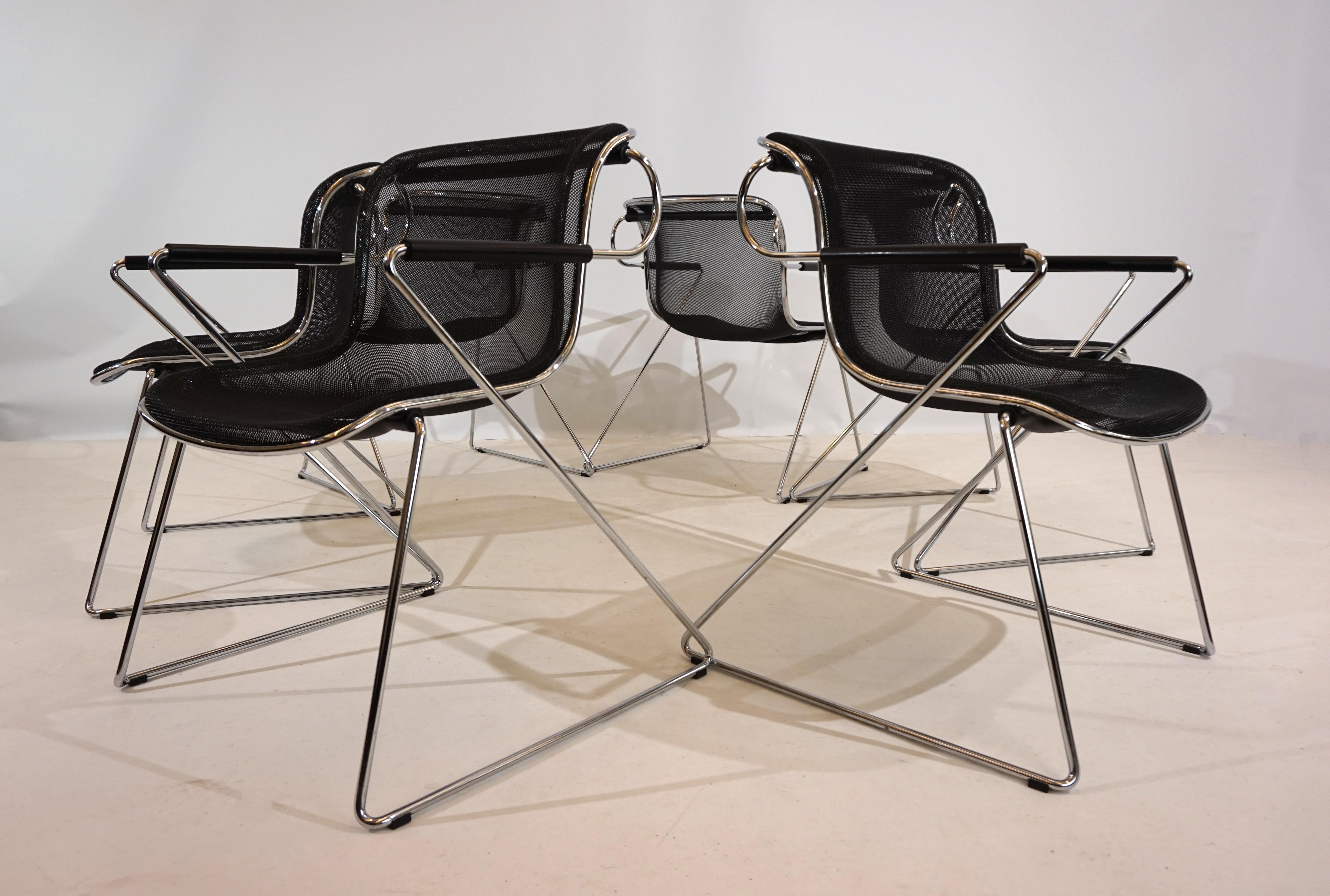 Set of 6 Castelli Penelope dining/conference chairs by Charles Pollock In Good Condition In Ludwigslust, DE