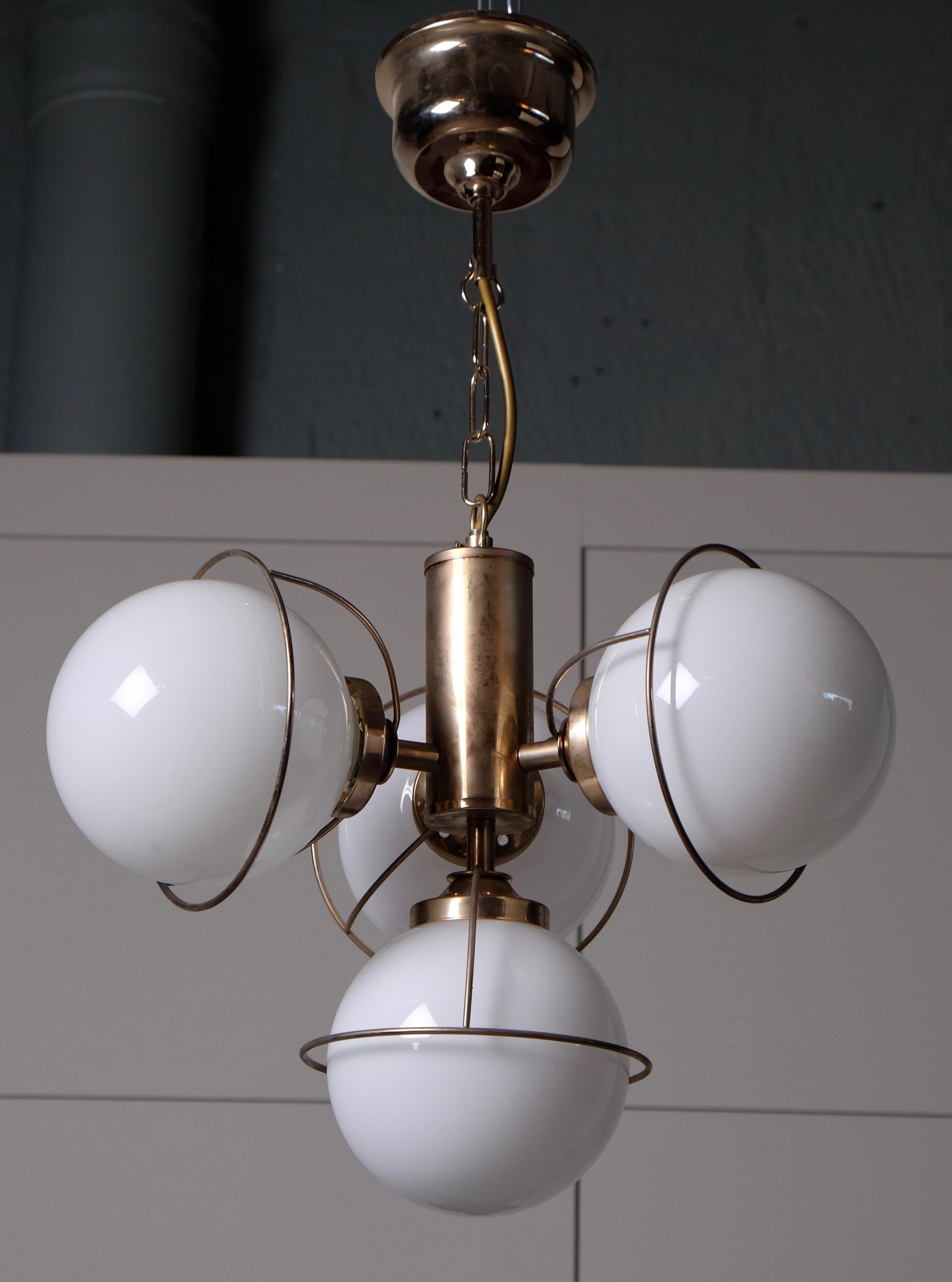 Vetro Set di 6 lampade da soffitto, Svezia, anni '80 in vendita