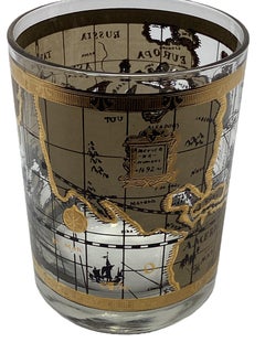 Set de 6 Vasos Rocks Dobles Cera Old World Map
