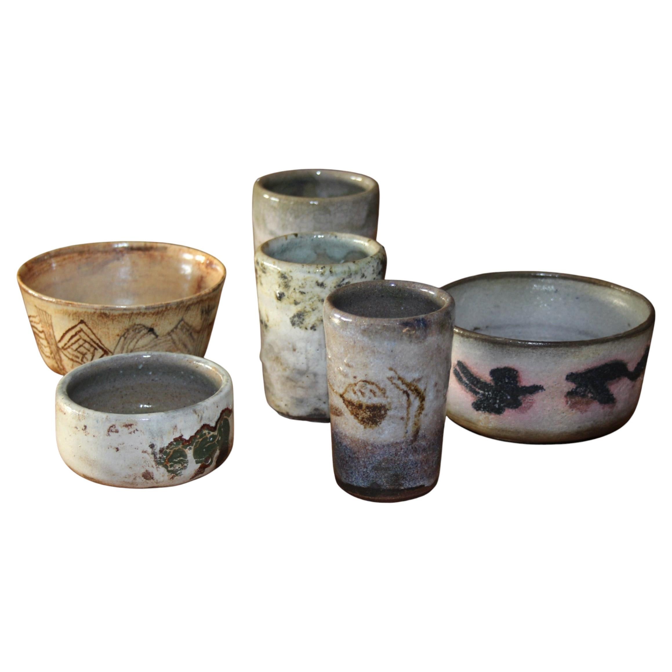 Set of 6 ceramic vase by Menelika
