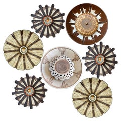 Set of 6 Ceramic Wall Lights, Germany, 1960
