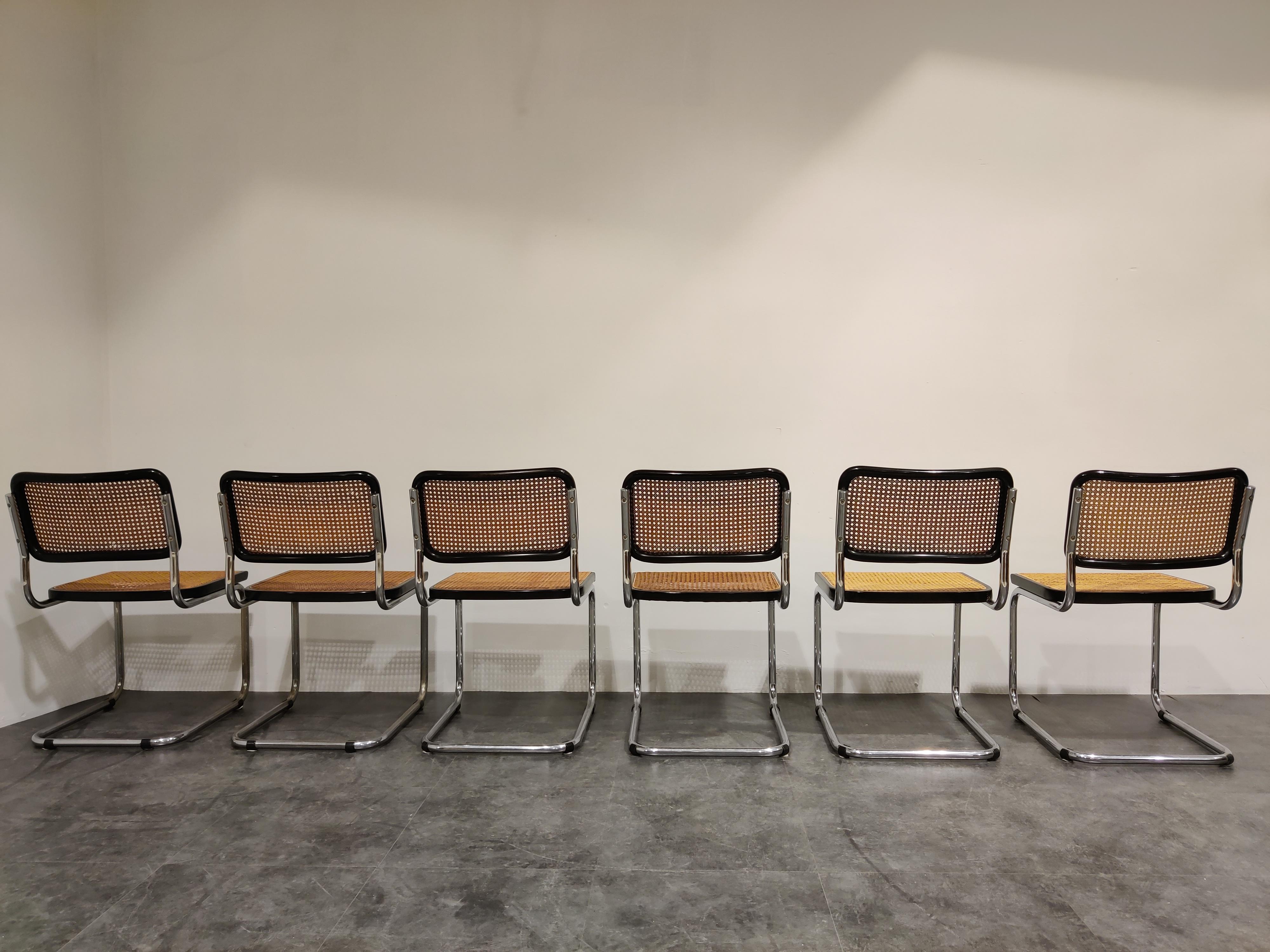Set of 6 Cesca side chairs, 1970s In Good Condition In HEVERLEE, BE