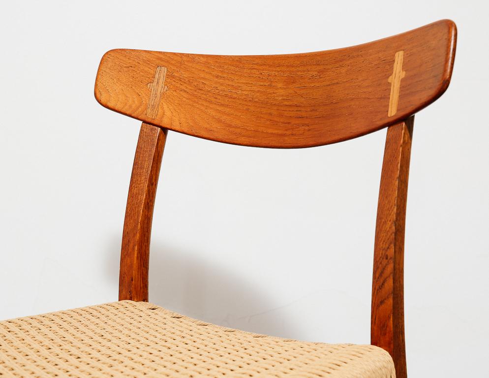 Set of 6 CH23 Teak and Oak Dining Chairs by Hans Wegner 7