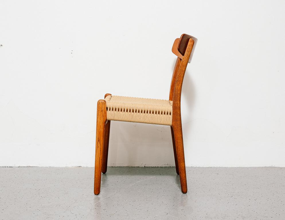 Set of 6 CH23 Teak and Oak Dining Chairs by Hans Wegner 1
