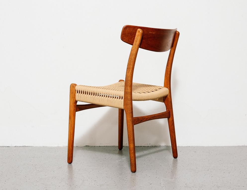 Set of 6 CH23 Teak and Oak Dining Chairs by Hans Wegner 2