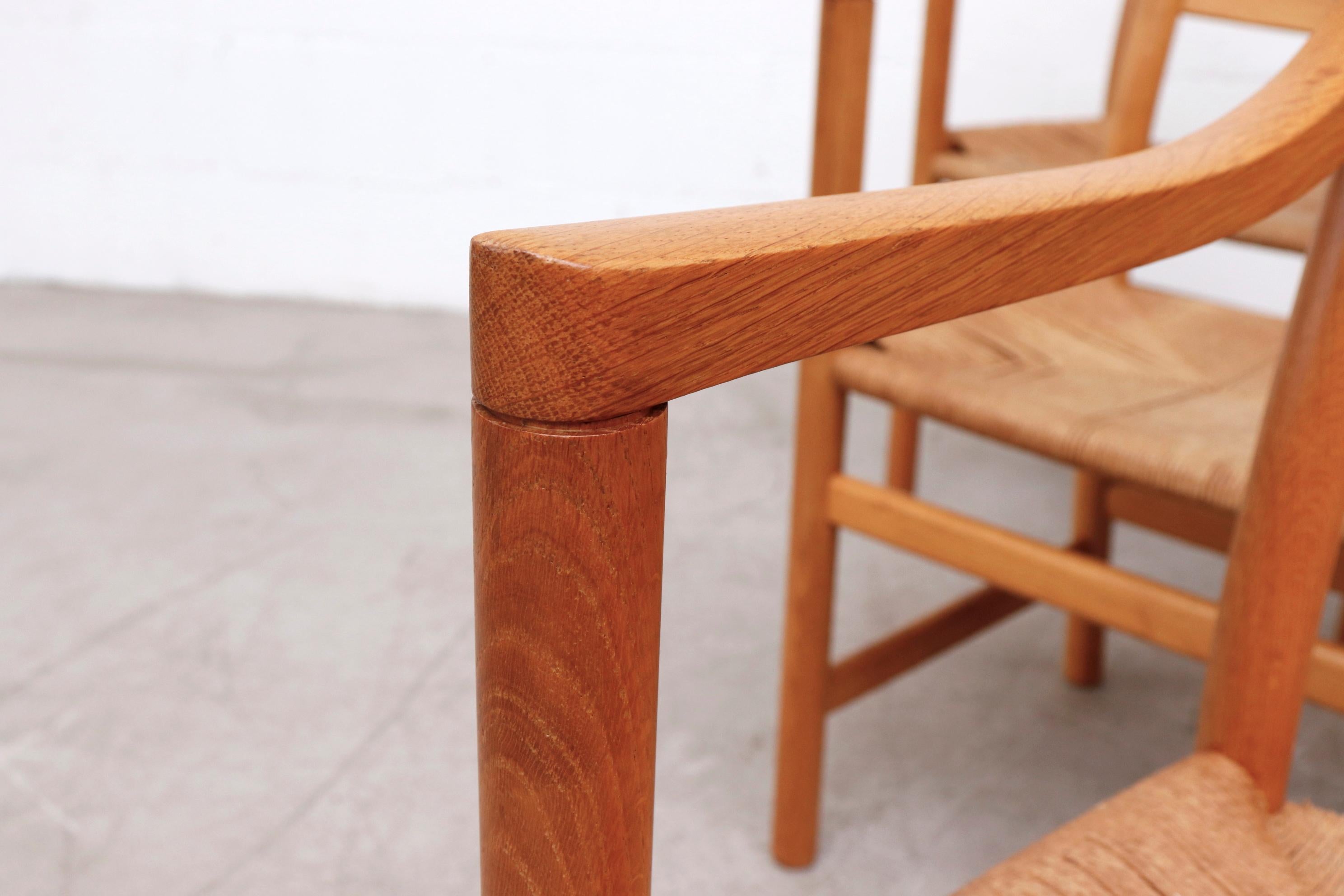 Set of 6 'CH46' Oak Dining or Armchairs by Hans J. Wegner In Good Condition In Los Angeles, CA
