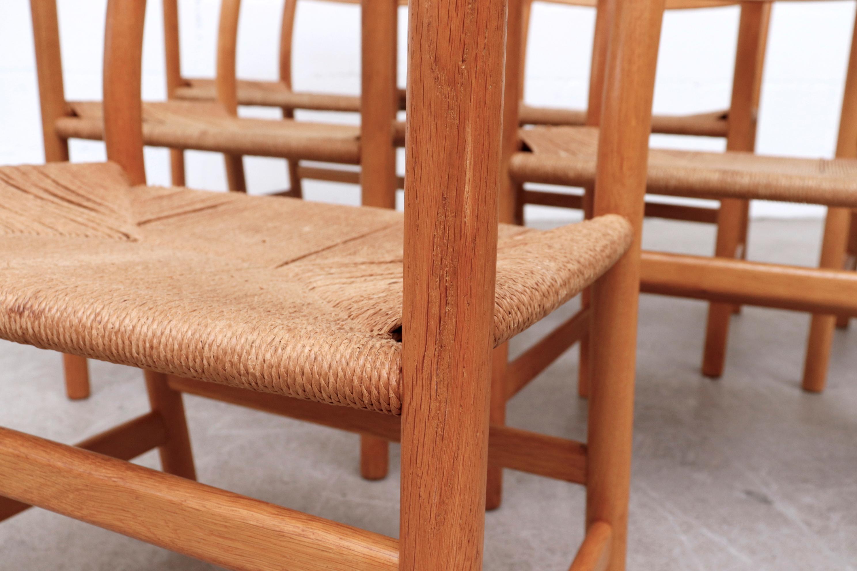 Mid-20th Century Set of 6 'CH46' Oak Dining or Armchairs by Hans J. Wegner