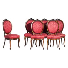 Set of 6 Chairs 19th Century Palisander Wood