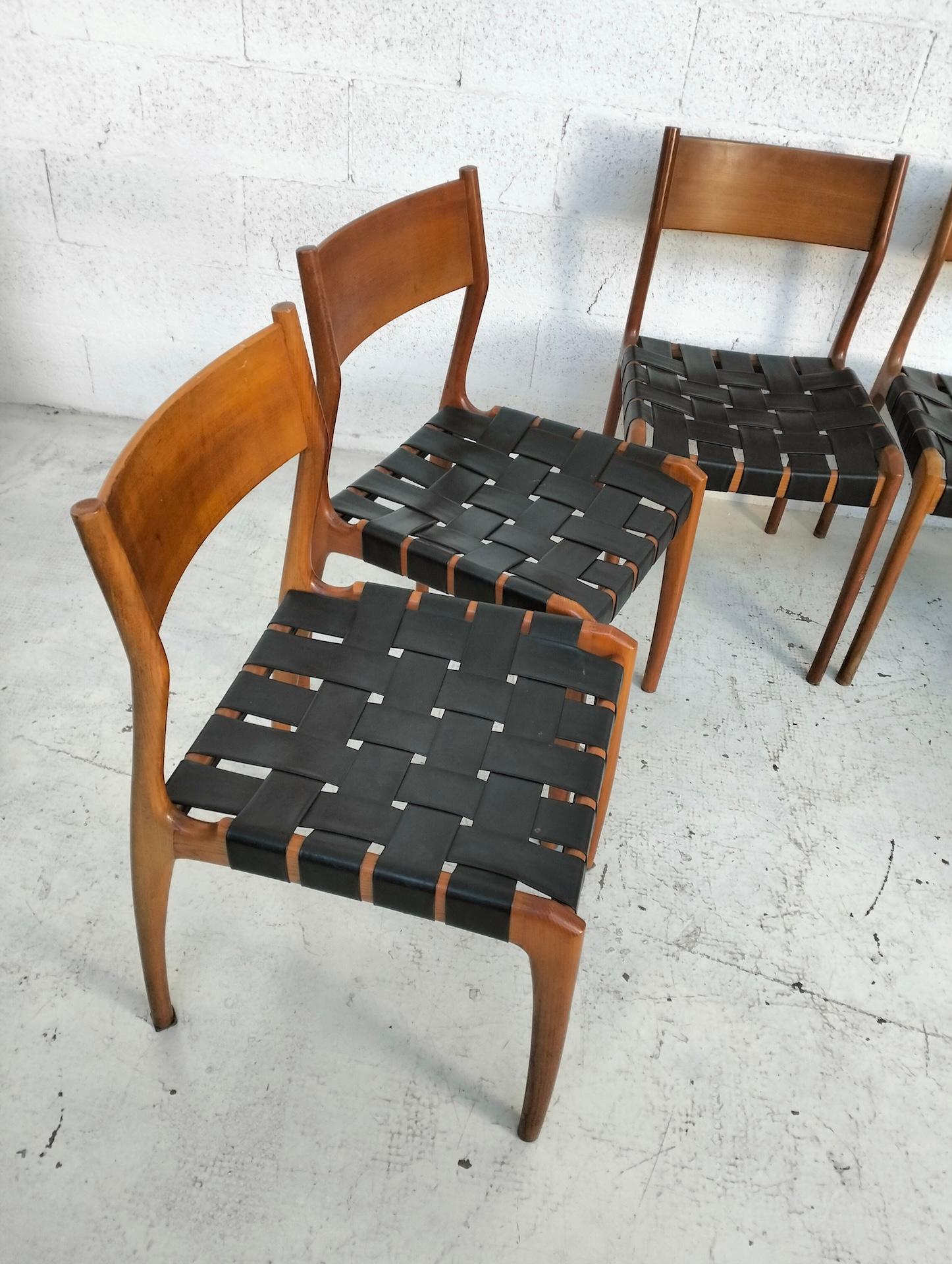 6er Set Stühle Modell 993 von Studio TiPi für Montina 60s (Italienisch) im Angebot